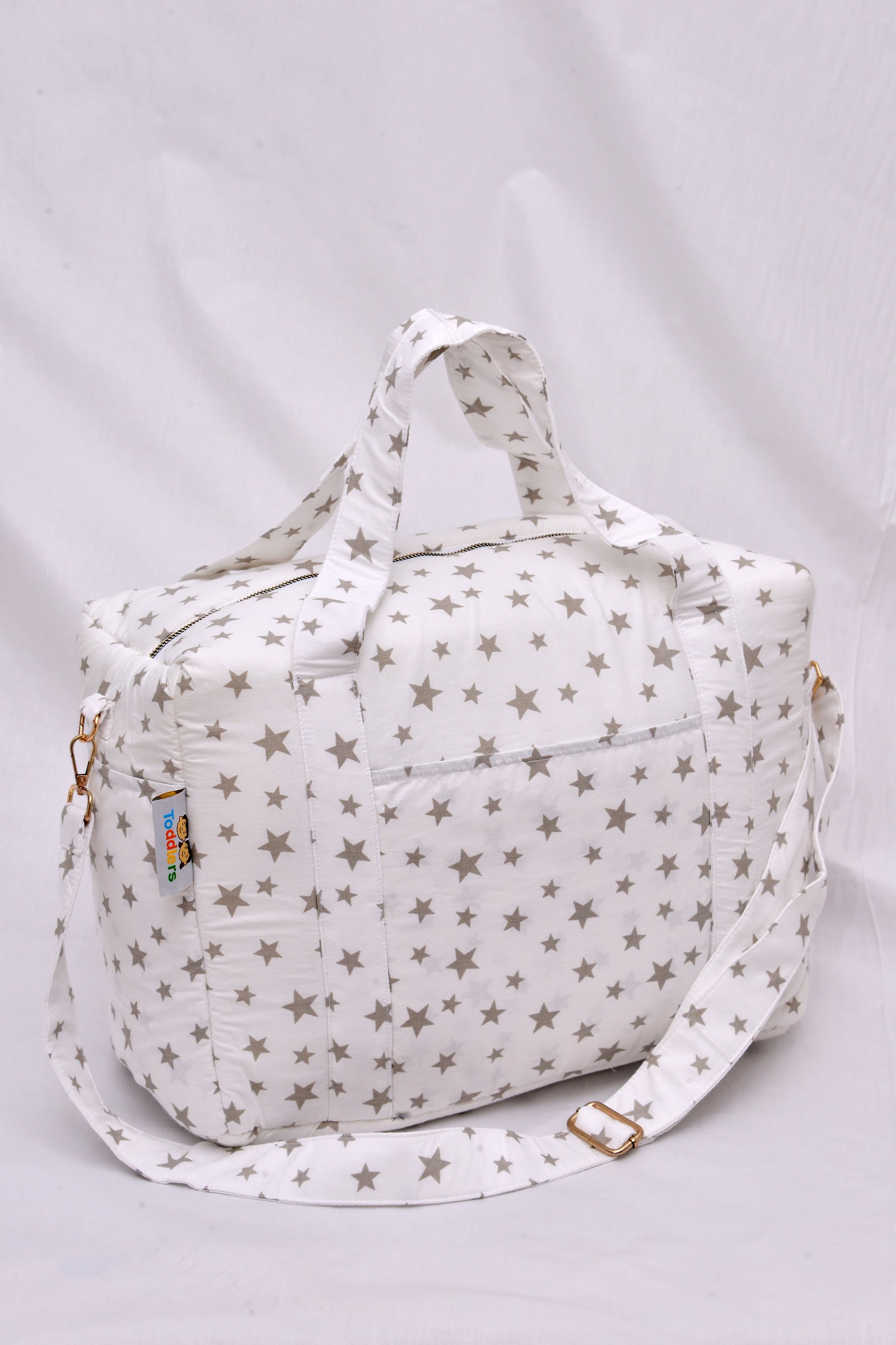 SAC A Langer Etoile Taupe Blanc
